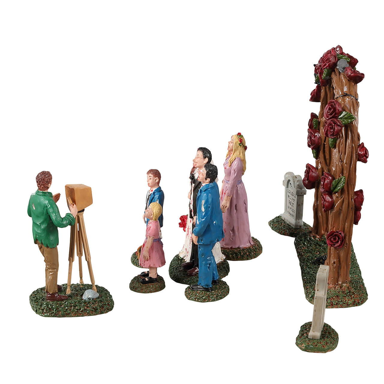 LEMAX Zombie Wedding Party, set of 9 #23587